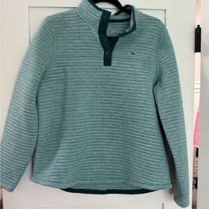 Vineyard Vines Teal Striped Pullover
